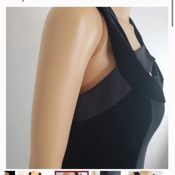 YL By Yair,STUNNING Black Velvet Cutout Tuxedo Cocktail Dress w/Bra Holders,EUC - Picture 7 of 15